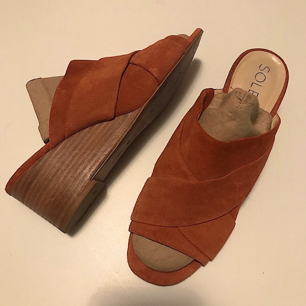 SOLE SOCIETY | 9.5 | Suede Leather | Wedge